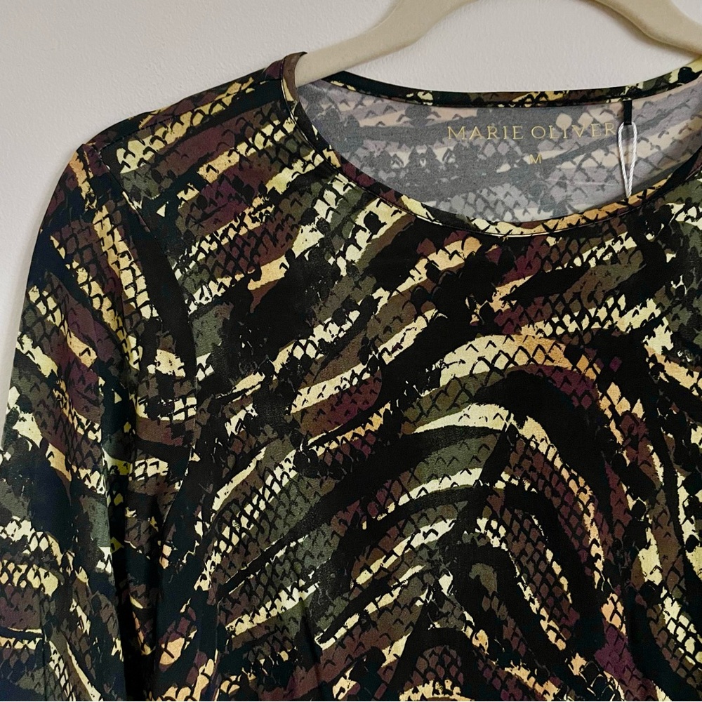 Marie Oliver Hazel Top Blouse In Bengal Snakeskin Size M NWT - Picture 12 of 15